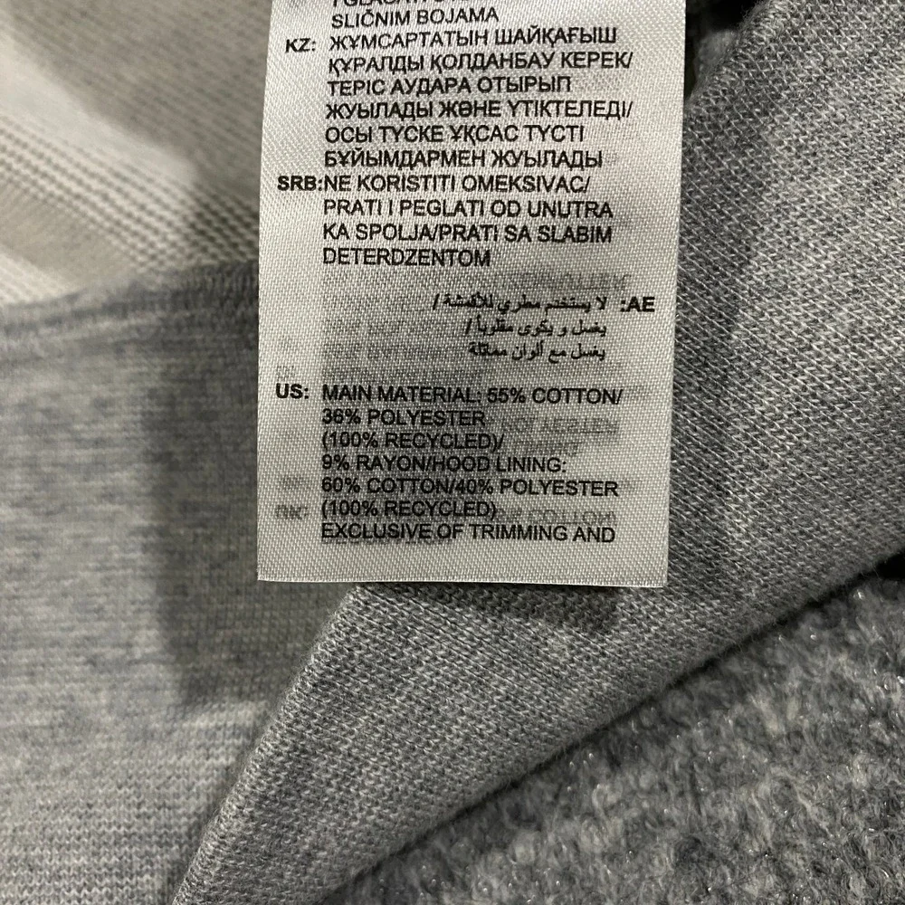 Adidas Essential 3 Bar French Terry Hoodie Adult XL Loose Fit Heather Gray Black